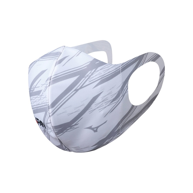 Mizuno Face Mask with JAPAN logo N2JY2056 [Unisex] White x Gray(70) S