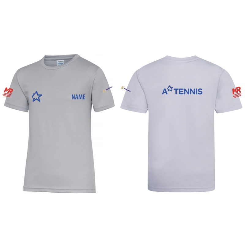 A Star Tennis Adult Training T-shirt XS Heather Grey