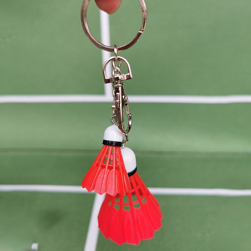 Big + Small Badminton Keychain CBK02 Red