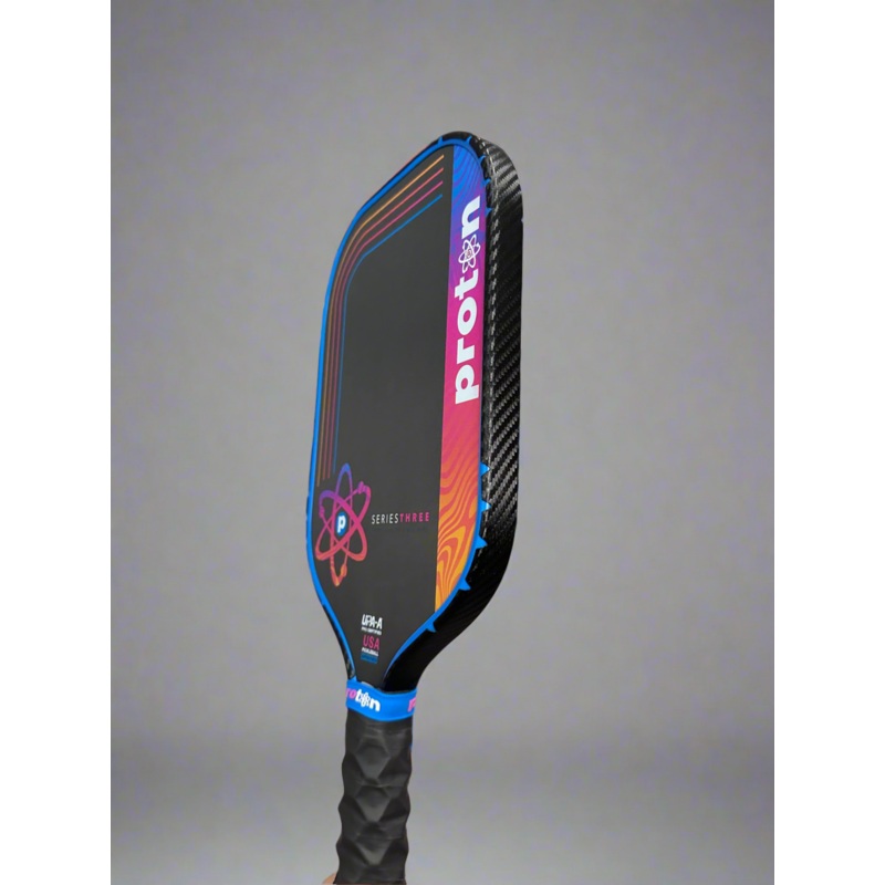 Custom Proton Series Three Flamingo Pickleball Paddle – Hesacore Grip – Blackout