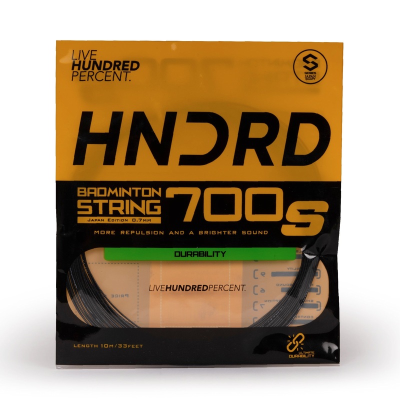 Hundred 700 S Badminton String HBAA-2M045-2 Graphite Black 10m Set