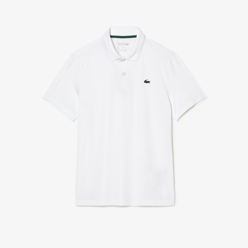 Lacsote DH1822-51 Men’s Regular Fit Jersey Tennis Polo [White]