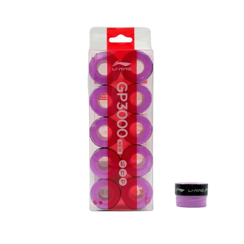 Li-Ning GP3000 Grips -10 Pieces -Purple Jasmine Purple One Size