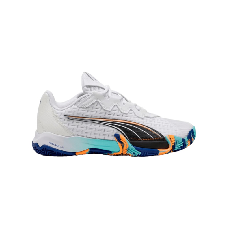 Puma Nova Elite White/Black/Blue/Heat Fire 2025 Padel Shoes