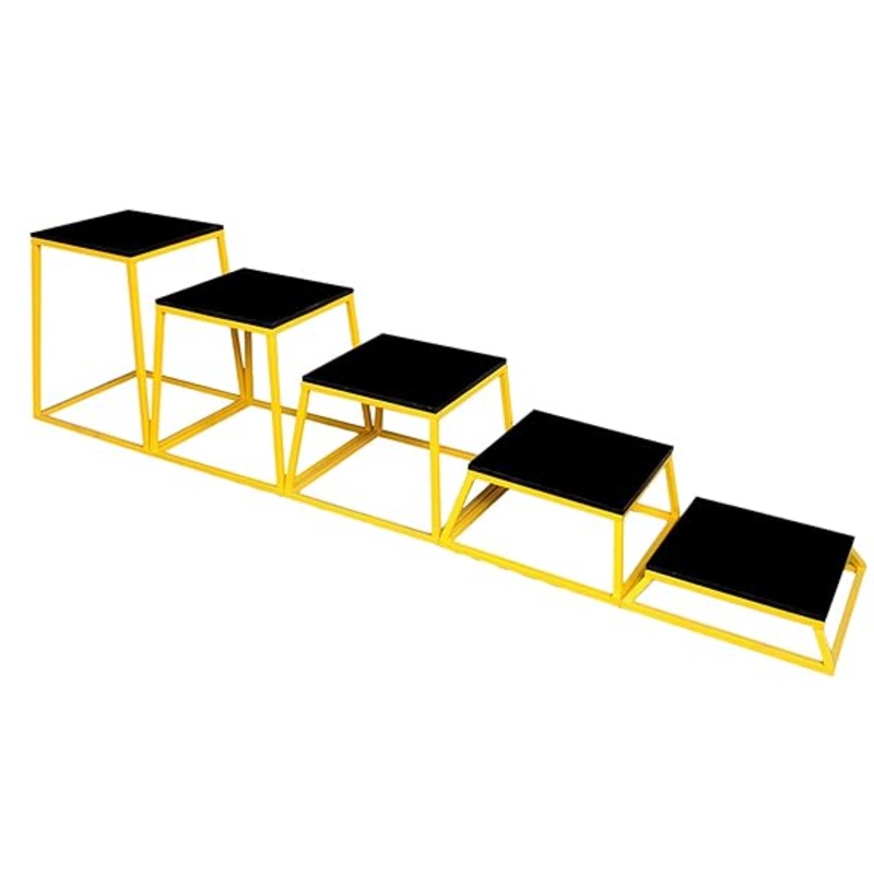 RXN Metal Plyo Box Jumping Platform Table Gym Stepper Board Fitness Training Exercise Equipment | Kibi Sports 6 Inch