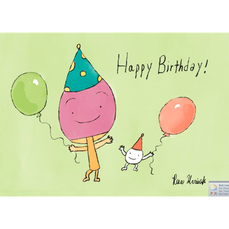 Table Tennis Balloon and Paddle Birthday Card – By Risa