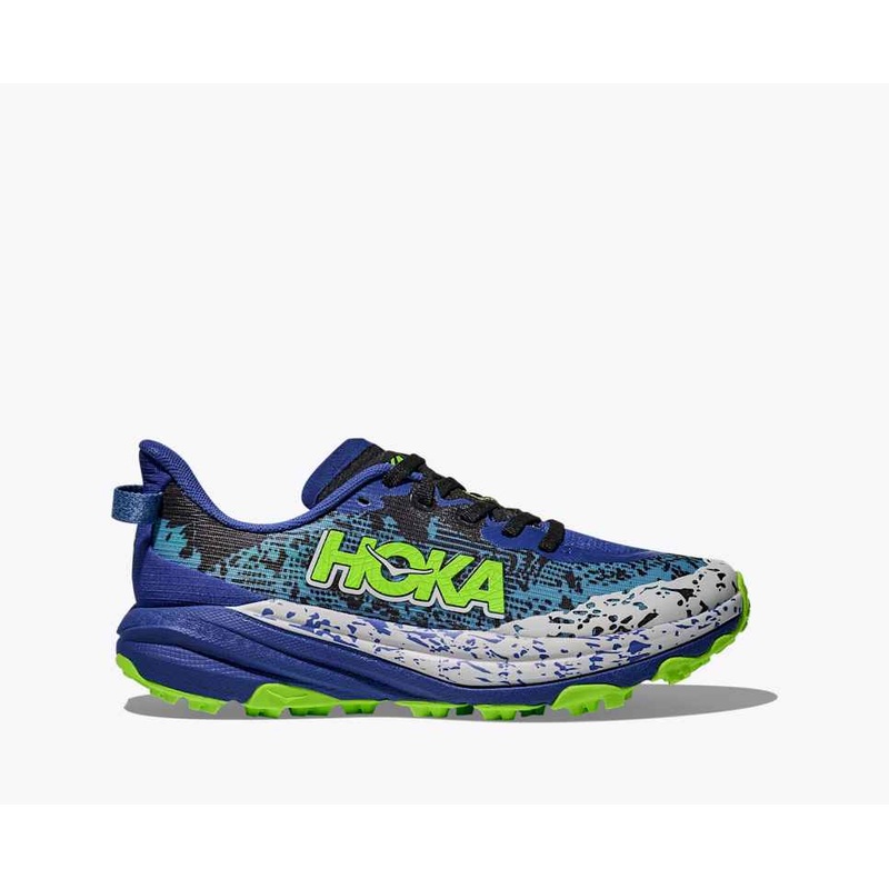 Hoka Kids’ Speedgoat 6 Night Sky/Neon Lime-NYN 3.5