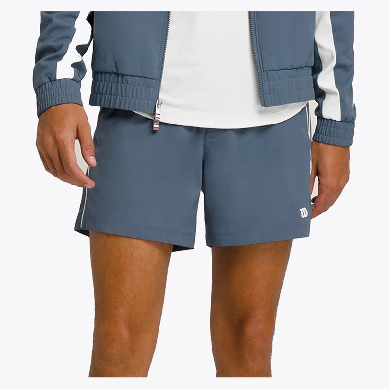 Men`s 6 inch Unlined Volley Tennis Shorts Slate Blue