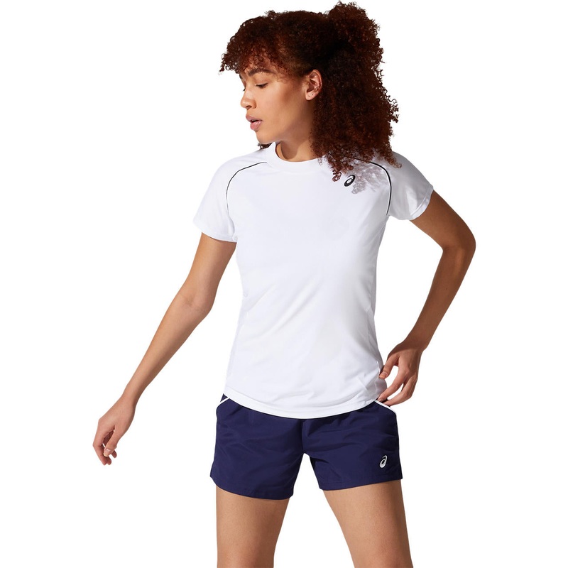 Asics Women’s Court Piping Short Sleeve Top (White)