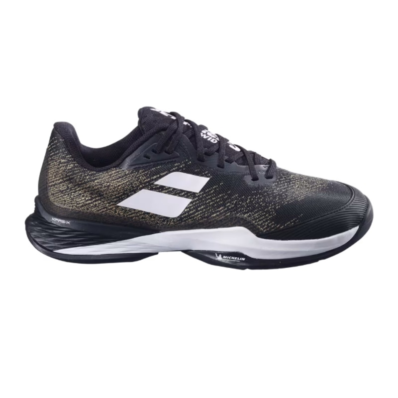 Men’s Babolat Jet Mach 3 AC WIDE Tennis Shoe Black/White 8