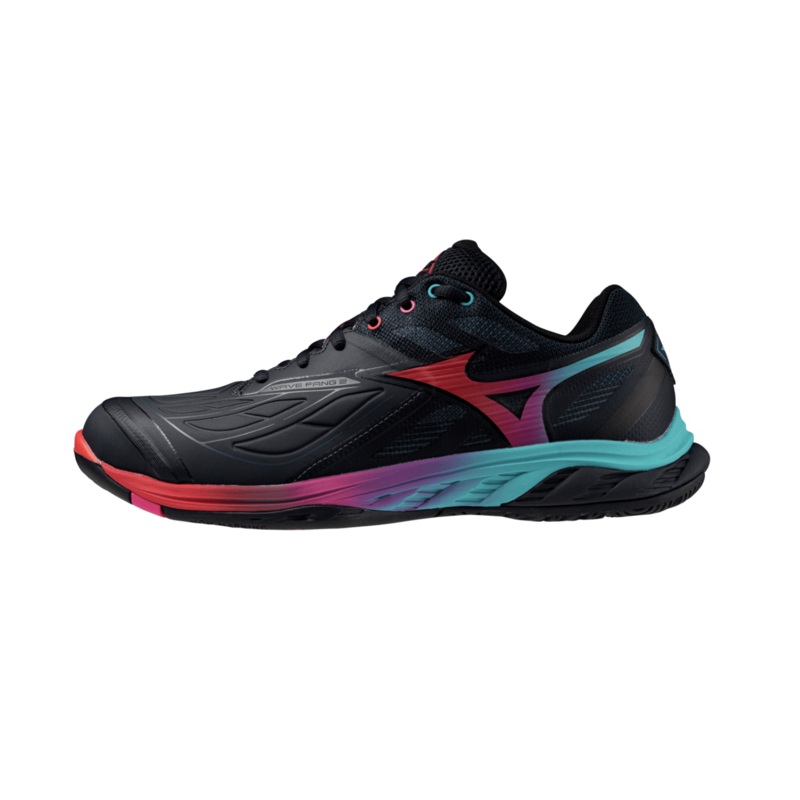 MIZUNO WAVE FANG 2 Badminton Shoes Salute/Hibiscus/Peacock Blue UNISEX US(M) 6/ US(W) 7.5/ UK 5/ EU 38/ 24 CM