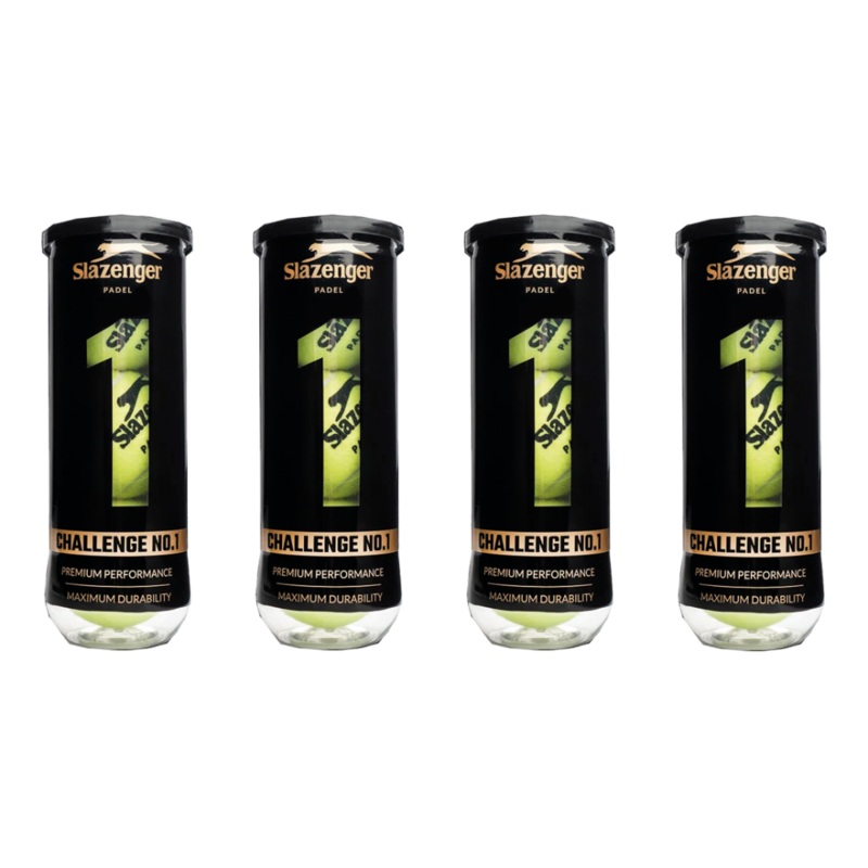Slazenger Padel Balls Challenge NO.1 | 4x Can Bundle