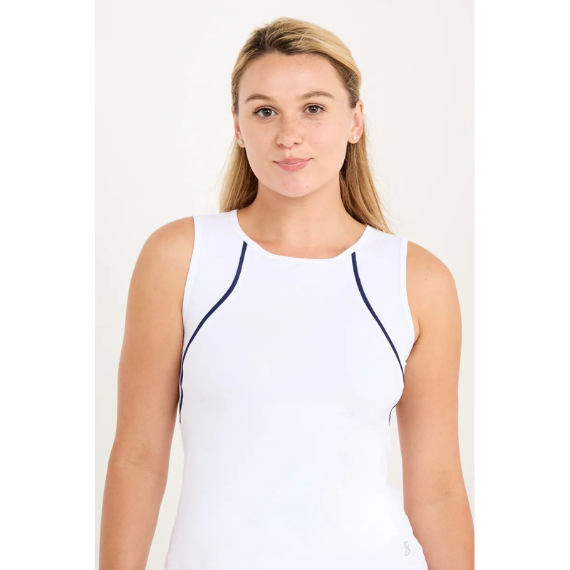 Women’s Sofibella 23″ Tank Top – Indigo Whites Small