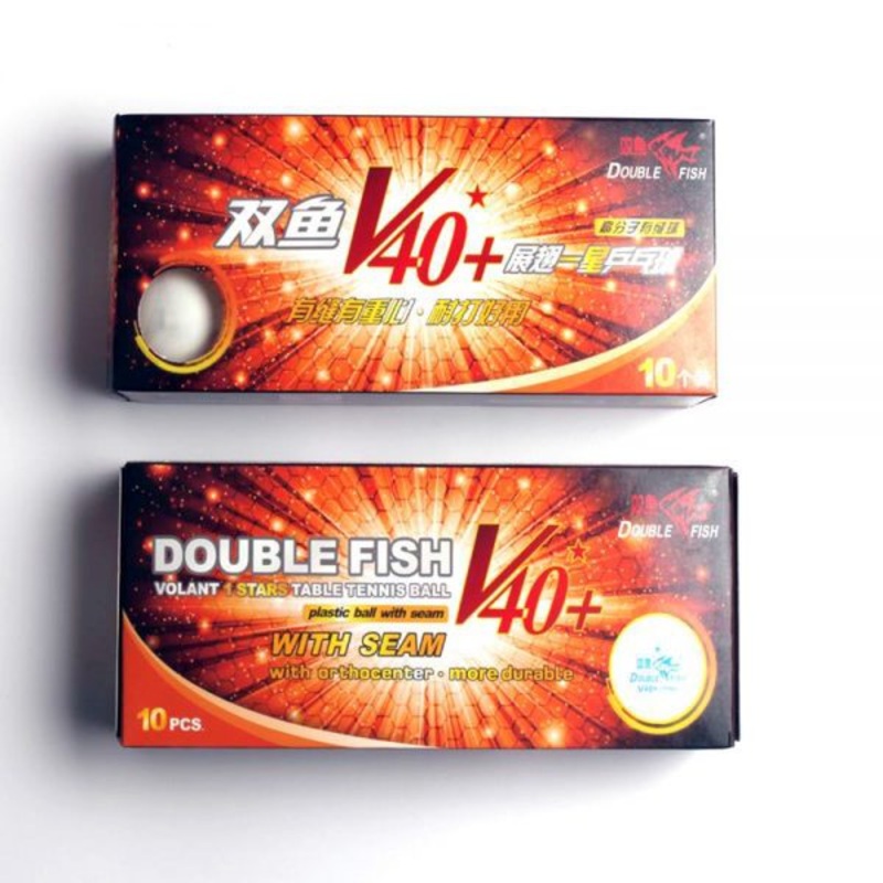 DoubleFish V40+1 Stars Table Tennis Ball Orange