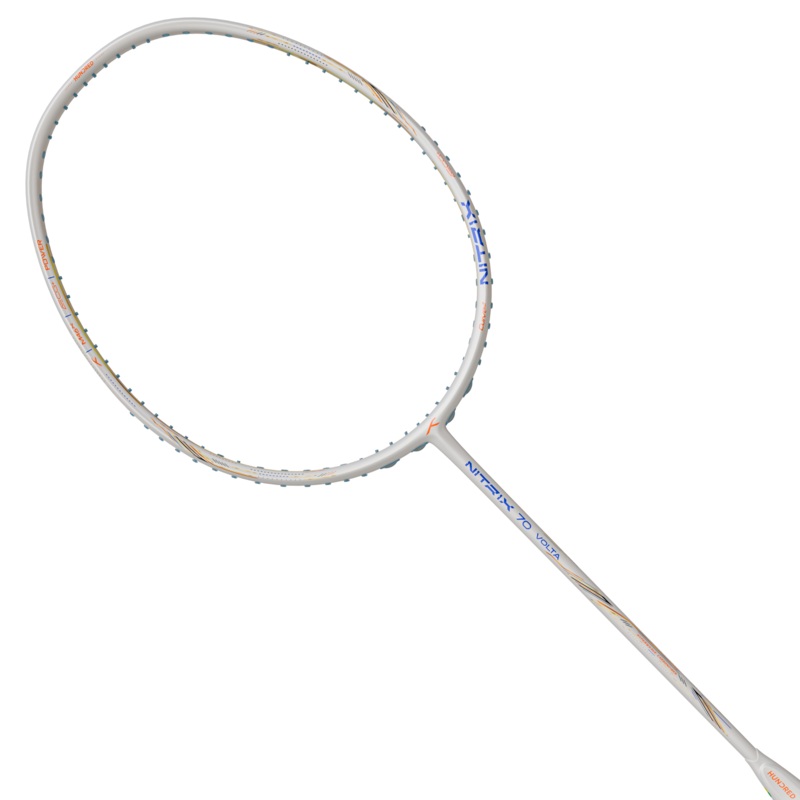 Hundred Nitrix 70 Volta Badminton Racket – White White/Copper 4U