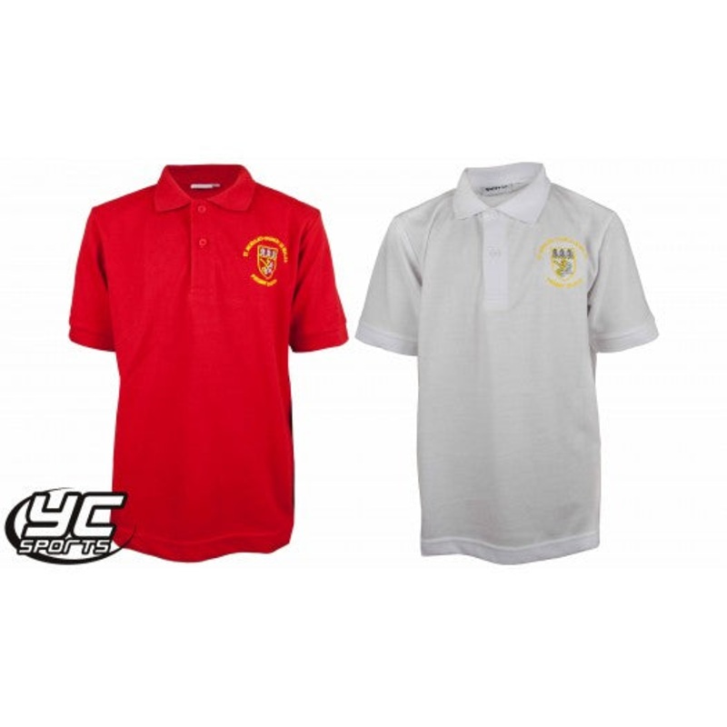 St Monicas Primary School Polo 2/3 Years WHITE