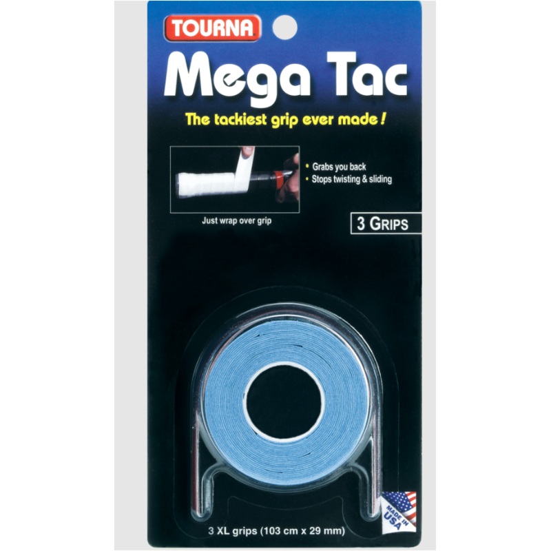 Tourna Mega Tac XL Overgrip – 3 Pack Blue