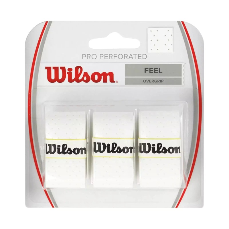 Wilson PRO Perforated White Overgrip – 3 Pack