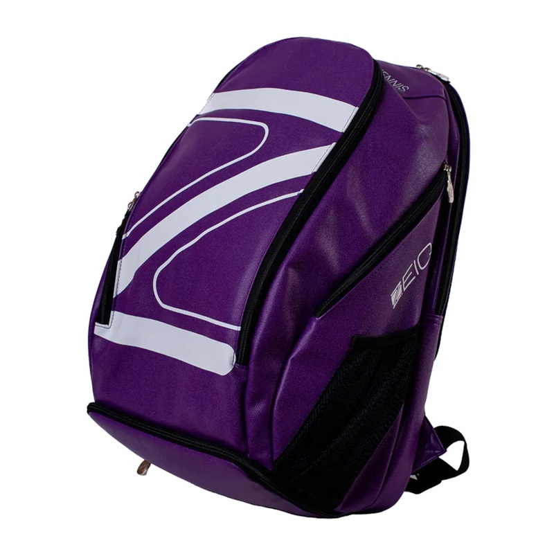 Zeiq BT Pro Purple and White Beach Tennis Backpack