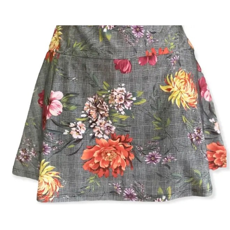 Nola Plaid Floral Tennis Skirt