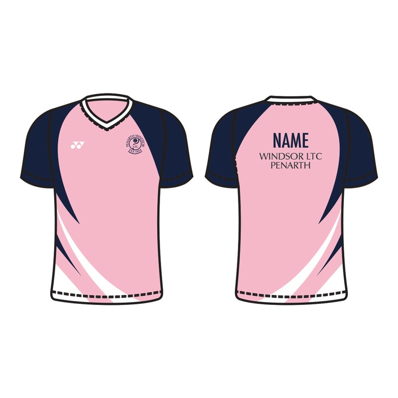 Penarth Windsor LTC T004 Beast V Neck T-Shirt Womens Pink/Navy/White XS