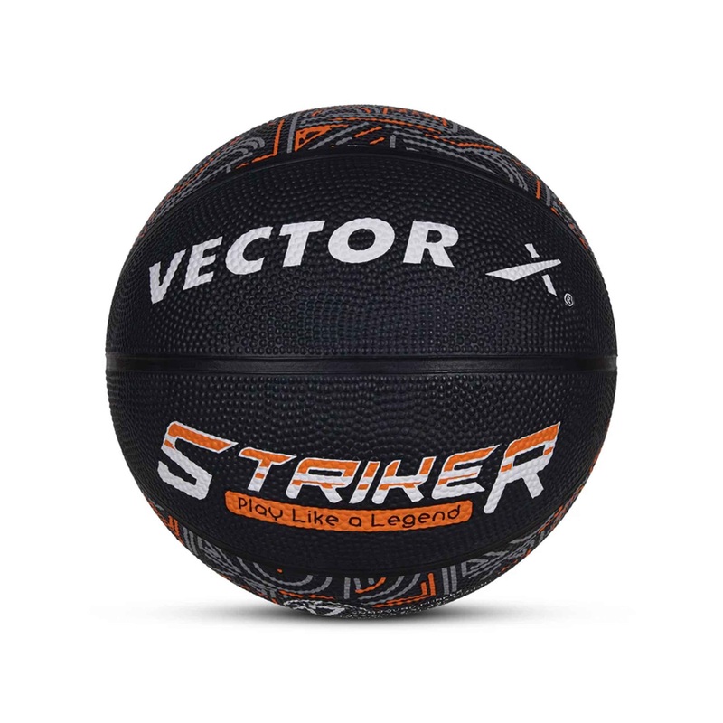 Vector X 8 Panel Striker Rubber Moulded  Basketball | Kibi Sports Black 7