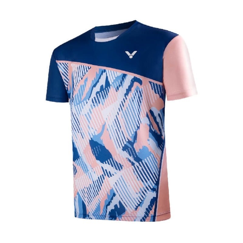 VICTOR Men’s Sports T-Shirt T-40011 F Blue/Pink M