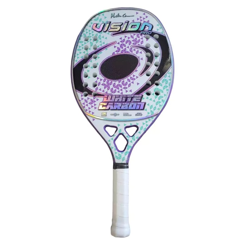 Vision Pro WHITE CARBON 2024 Beach Tennis Paddle