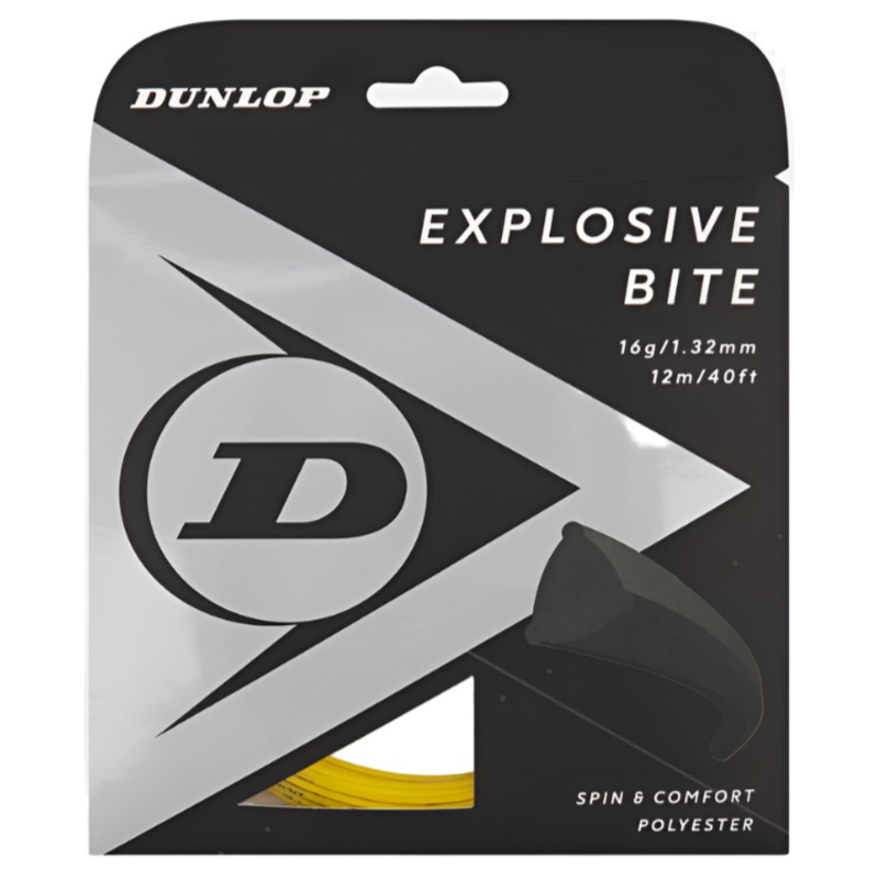 Dunlop Explosive Bite 16/1.32 Tennis String (Yellow)