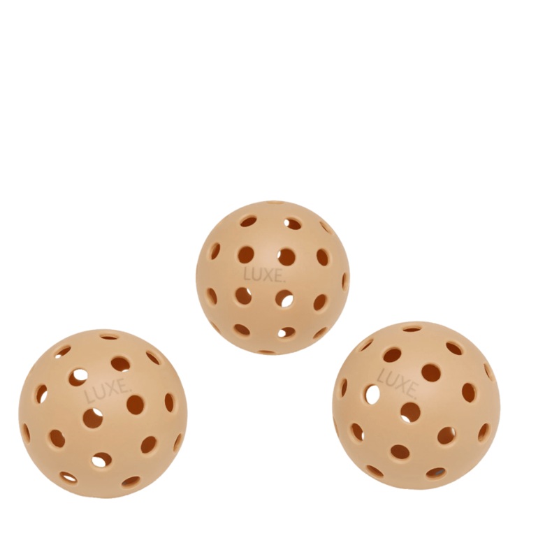 Luxe Pickleball Tan Pickleballs – Pack of 3