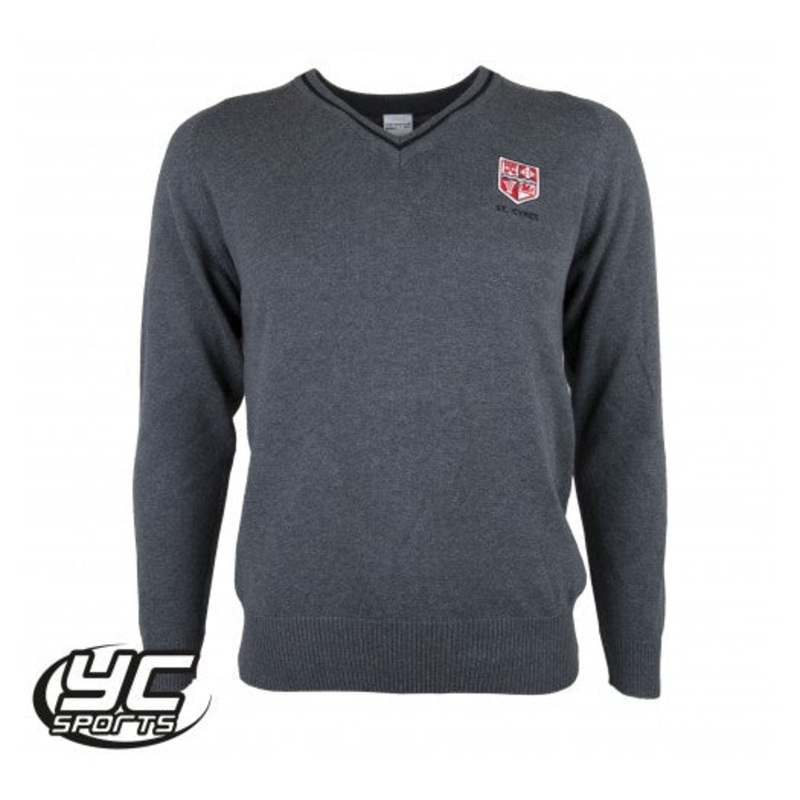 St Cyres High School 6th Form Regular Fit Jumper 9/10 Grey/Black
