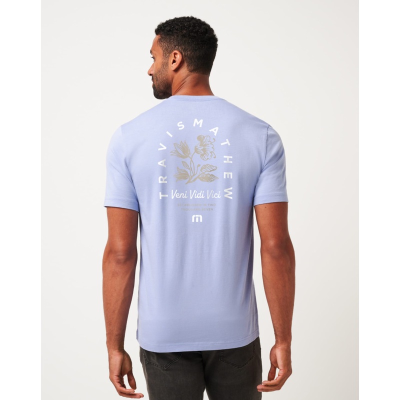 Travismathew Men’s Night Driver Tee Heather Violet Storm Small