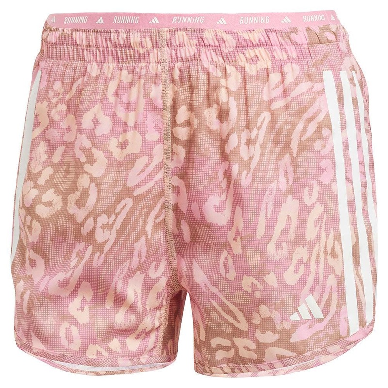 Women`s Own the Run Climacool 3 Stripe 3 Inch Short Powder Coral