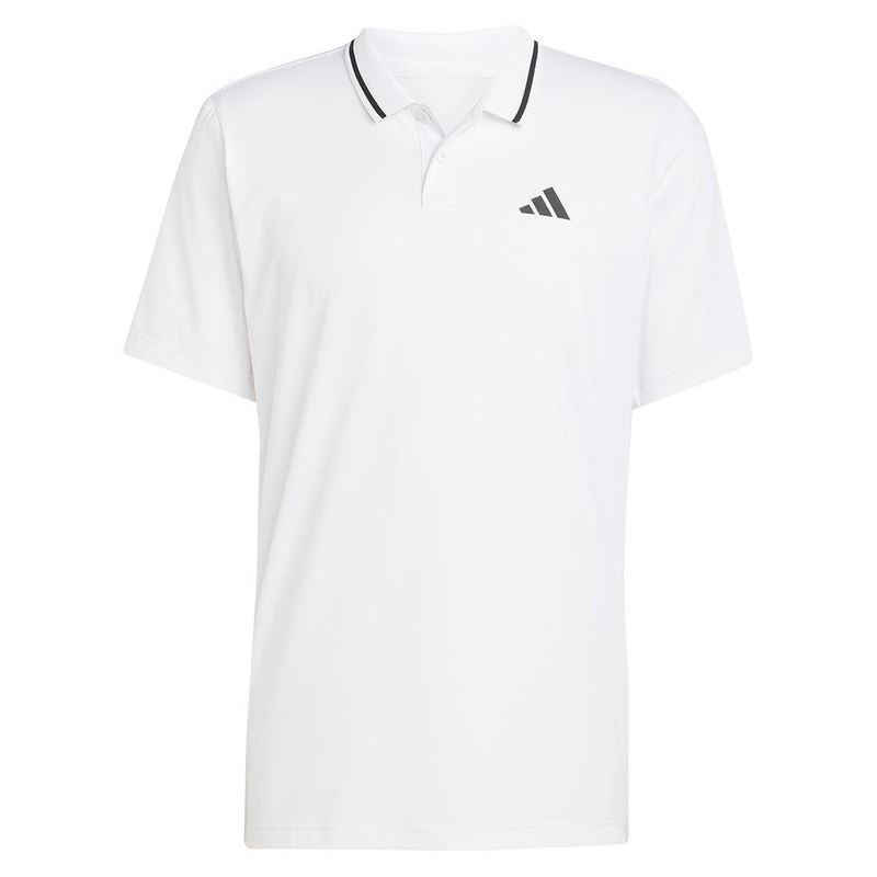 Men`s Club Pique Tennis Polo White