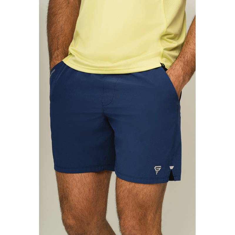 Performance Stretch Woven Short Blue Print