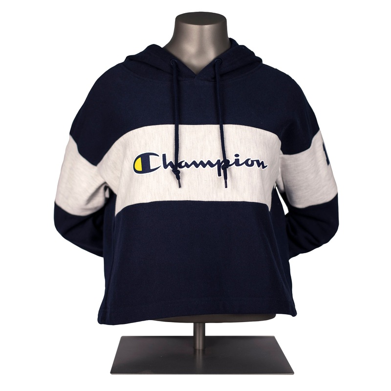 Champion University of Michigan Reverse Weave Womens Cropped Hoodie