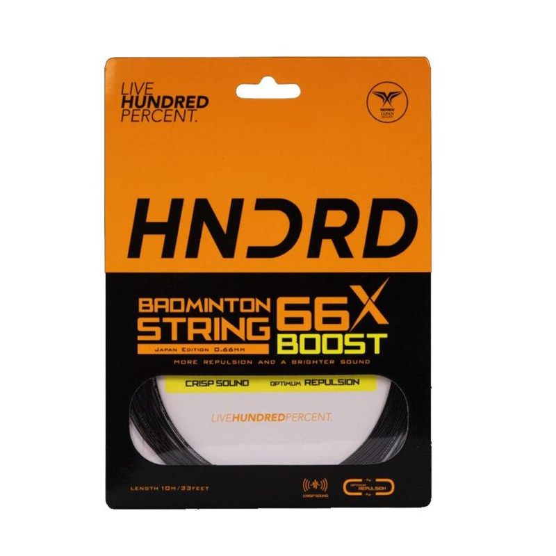 Hundred 66 Z (HBAA-2M043-2) Badminton String Graphite Black 10m Set