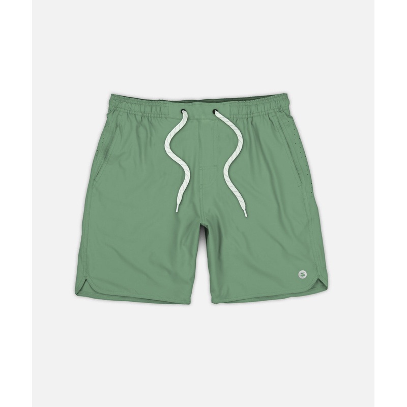 Jetty Mens Coaster Active Short Green Small