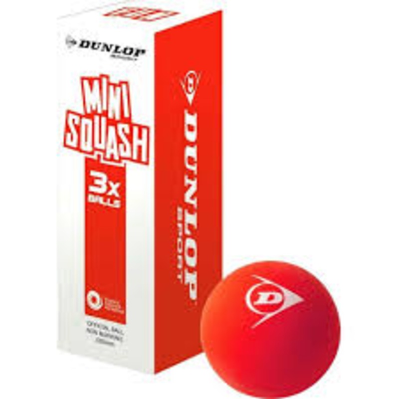 Dunlop Fun Mini Squash ball (box of 3) 753139 RED NA OS
