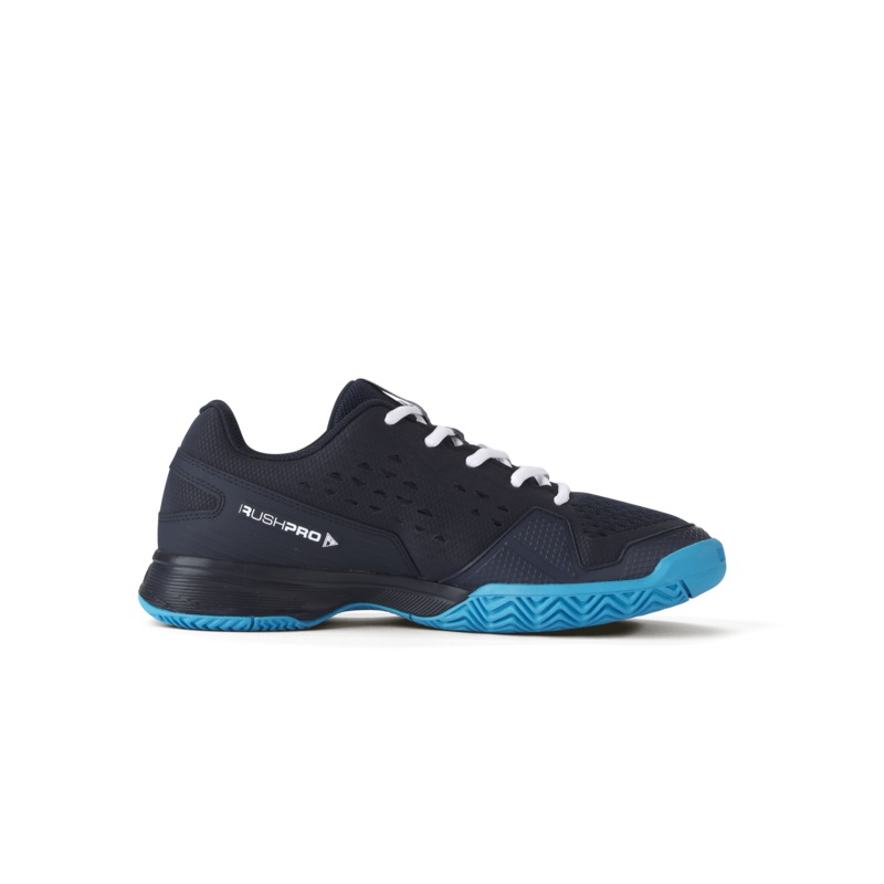 Wilson Rush Pro L Tennis Shoes Junior – Black/ Blue Navy Blazer/White/Atomic Blue UK 1