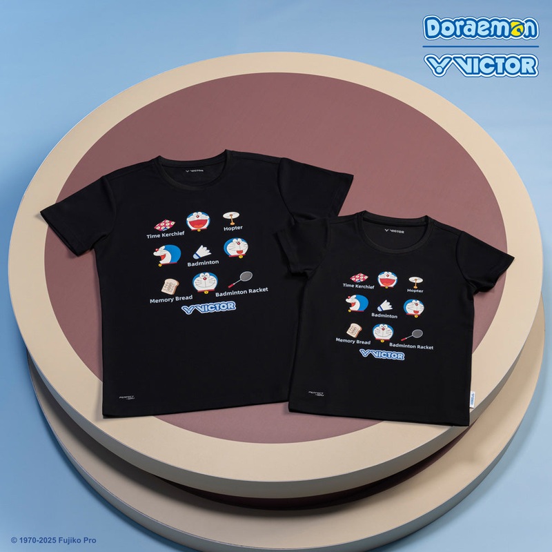 VICTOR x Doraemon UNI T-Shirt T-503DRM C (Black) XS