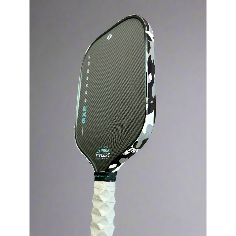 Custom Gearbox GX2 Carbon Fiber Pickleball Paddle – Hesacore Grip – Camo