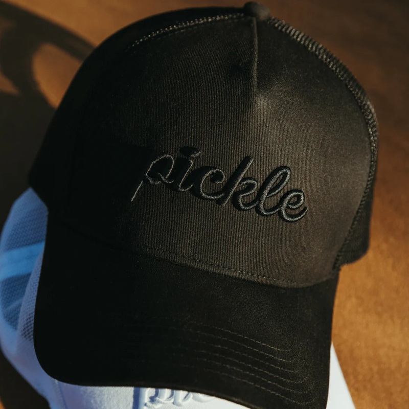 Pickle Brand SCRIPT TRUCKER Hat (Black)