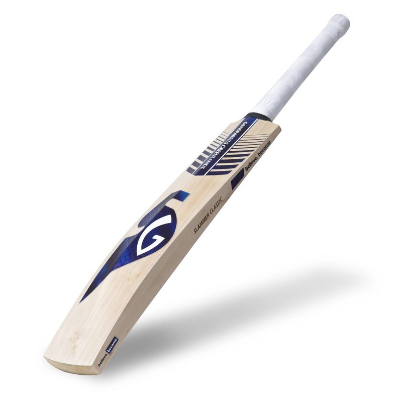 SG Slammer Classic Traditionally Shaped English Willow Cricket Bat (Leather Ball) 5