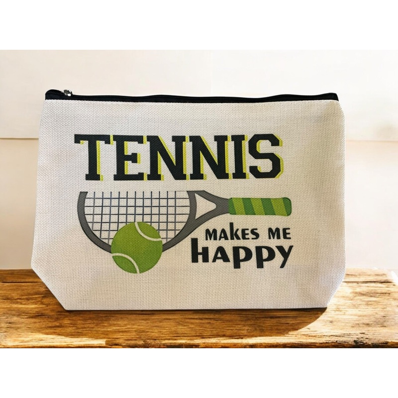 Tennis Makes Me Happy Toiletry Bag
