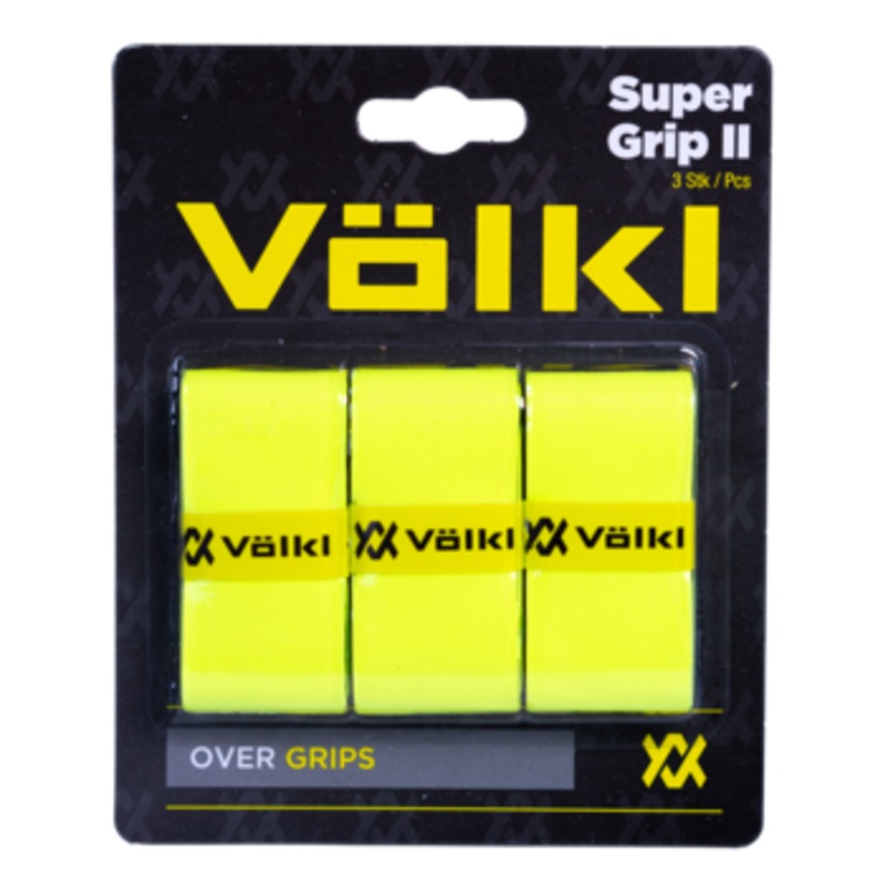 Volkl Super Grip II Overgrip 3 Pack (Neon Yellow)