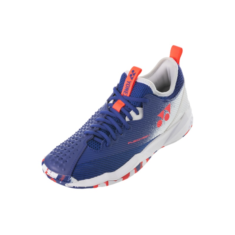 Yonex Power Cushion Fusionrev 4 Tennis Shoes [White/Royal Blue]