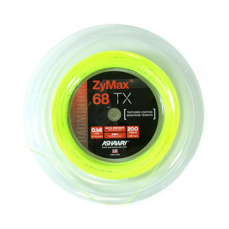 Ashaway Zymax 68TX String (200m Reel) Yellow Yellow 200m Reel