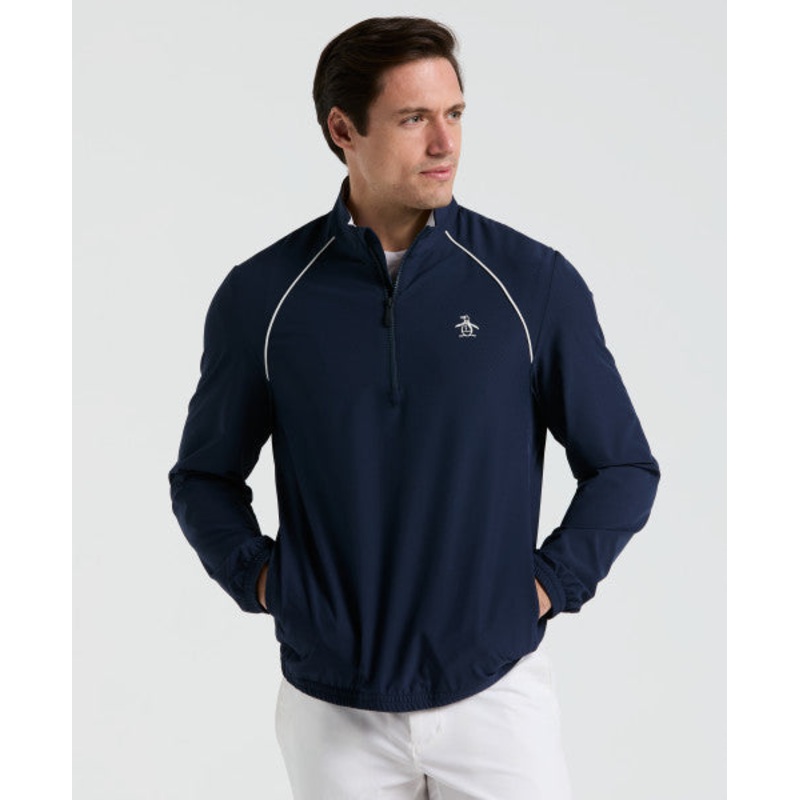 Original Penguin Long Sleeve Performance 1/4 Zip Layering (O1WSF002) Jacket Men Black Iris S