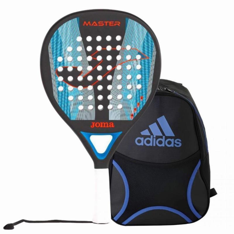 Pack Pala Joma Master Negro Turquesa Fluor con Mochila